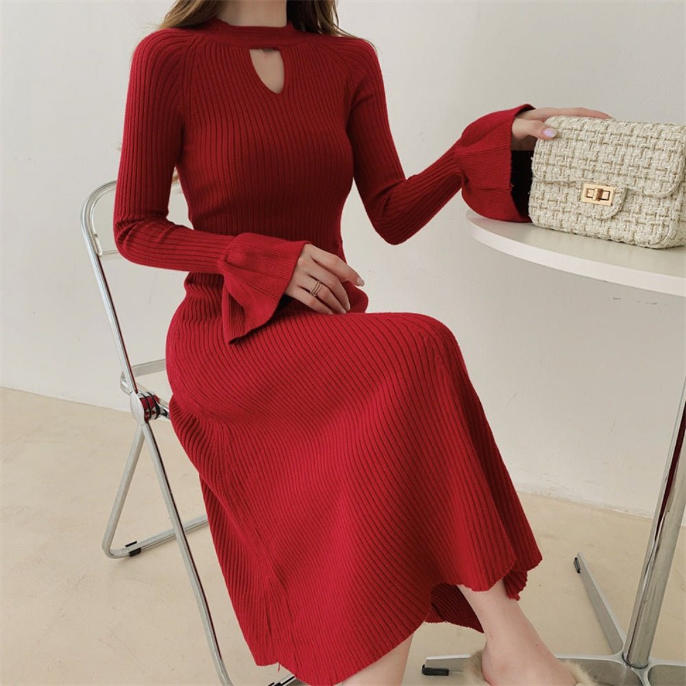 フレアスリーブニットワンピース|オフィスカジュアル レディース 通販【ミレジェネ】