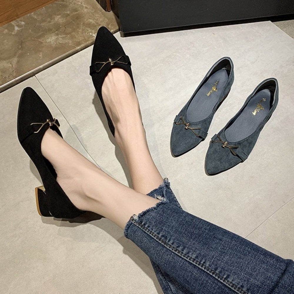 ビットベルト風スエードパンプス|オフィスカジュアル レディース 通販【ミレジェネ】