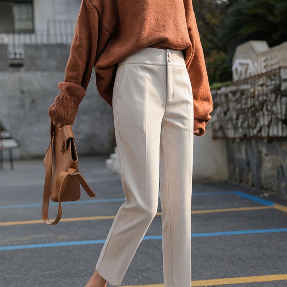 ウール地クロップドパンツ|オフィスカジュアル レディース 通販【ミレジェネ】