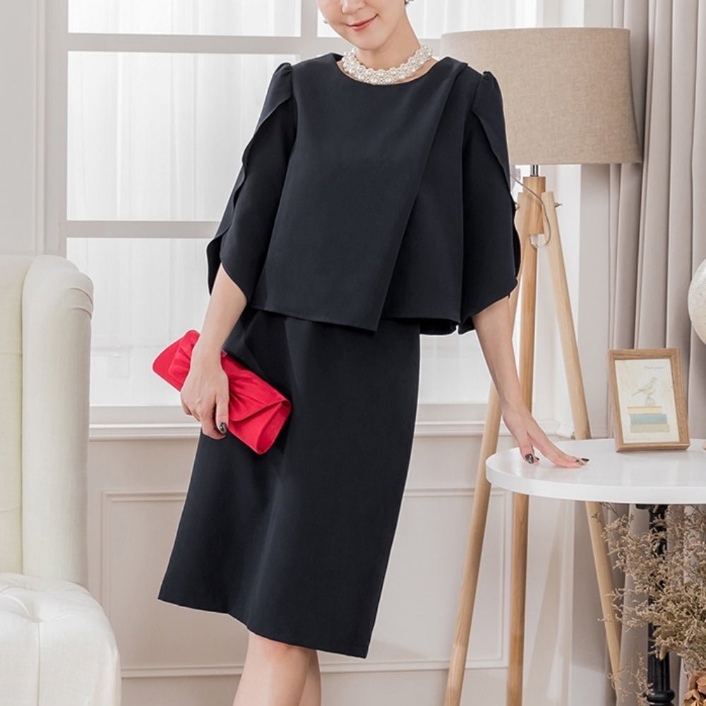 七分袖ツーピースドレス|オフィスカジュアル レディース 通販【ミレジェネ】