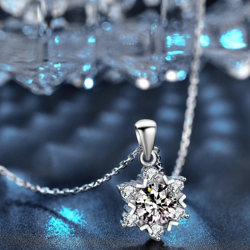 モアサナイトスノーフレークモチーフネックレス|オフィスカジュアル レディース 通販【ミレジェネ】