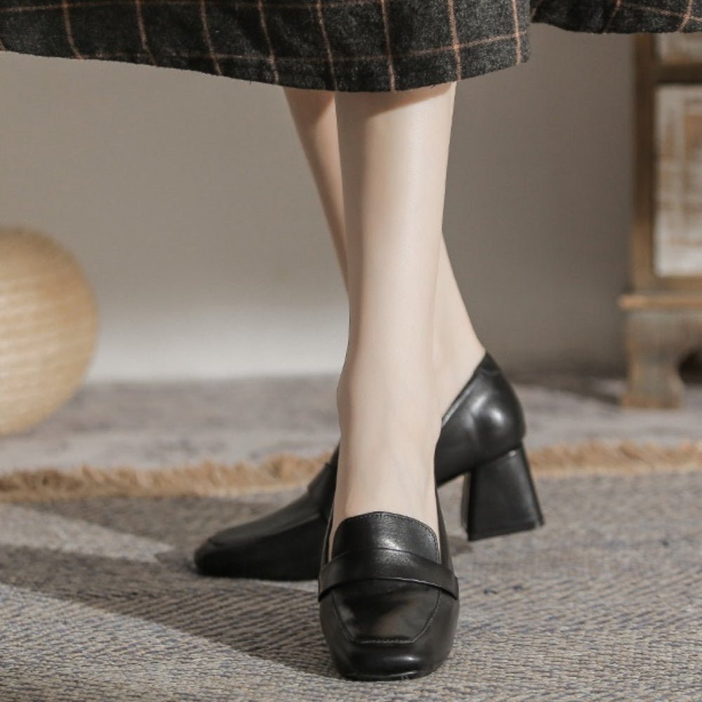 ベーシックヒールローファー|オフィスカジュアル レディース 通販 Millennial Generation【ミレジェネ】