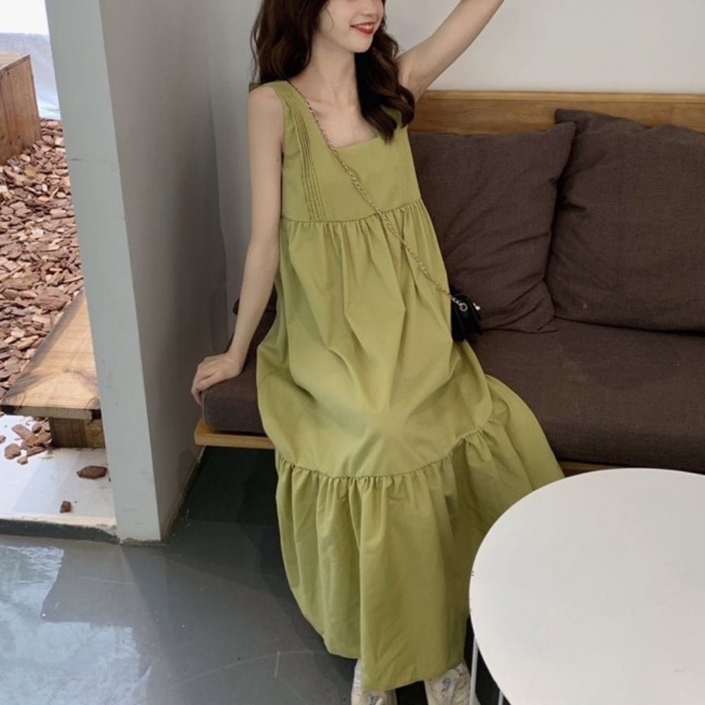 スクエアネックティアードワンピース|オフィスカジュアル レディース 通販【ミレジェネ】