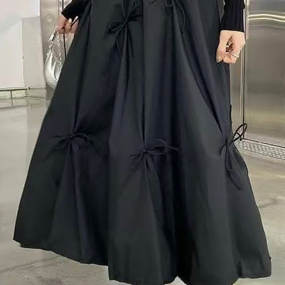 リボンギャザーフレアスカート|オフィスカジュアル レディース 通販【ミレジェネ】