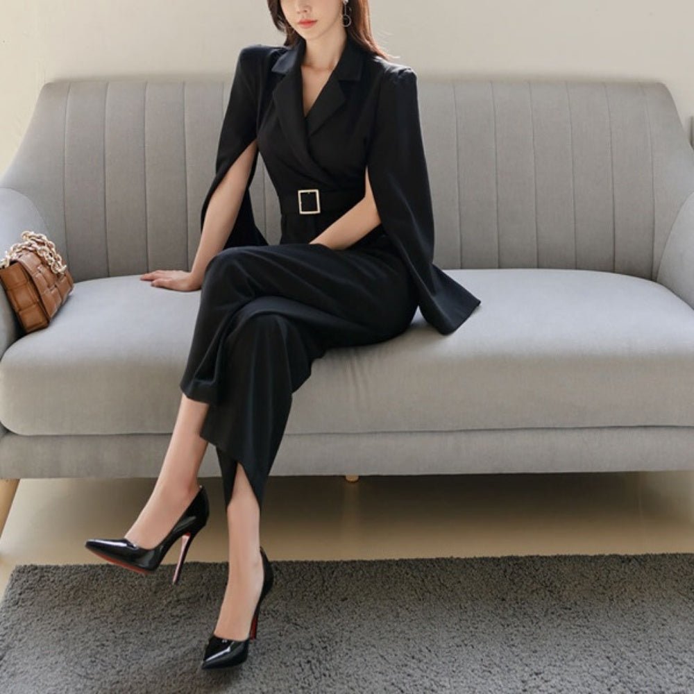 スリットスリーブオールインワン|オフィスカジュアル レディース 通販【ミレジェネ】