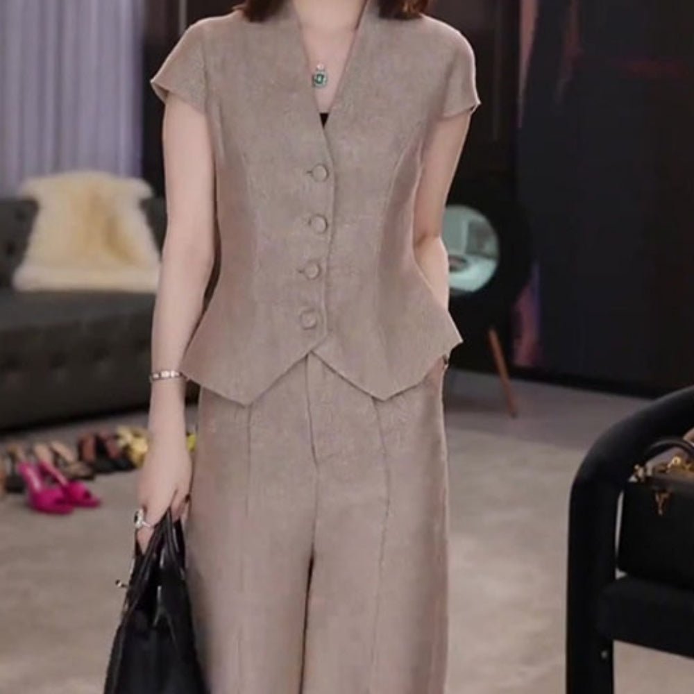 キャップスリーブジャケットセットアップ|オフィスカジュアル レディース 通販【ミレジェネ】