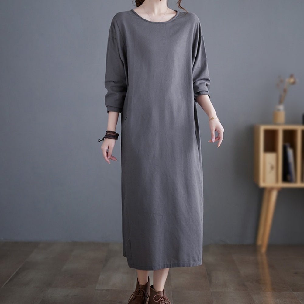 クルーネックルームワンピース|オフィスカジュアル レディース 通販【ミレジェネ】