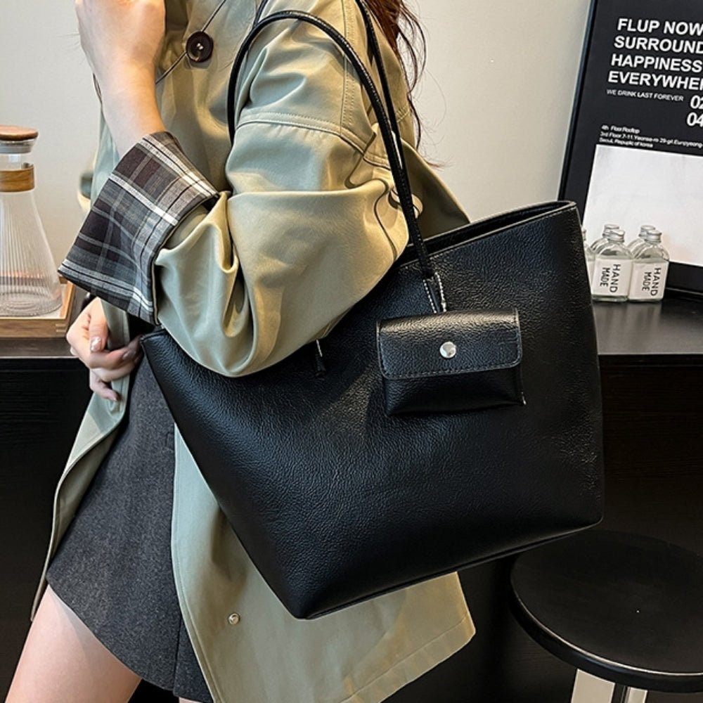 ミニポーチ付きソフトレザー調トートバッグ|オフィスカジュアル レディース 通販【ミレジェネ】