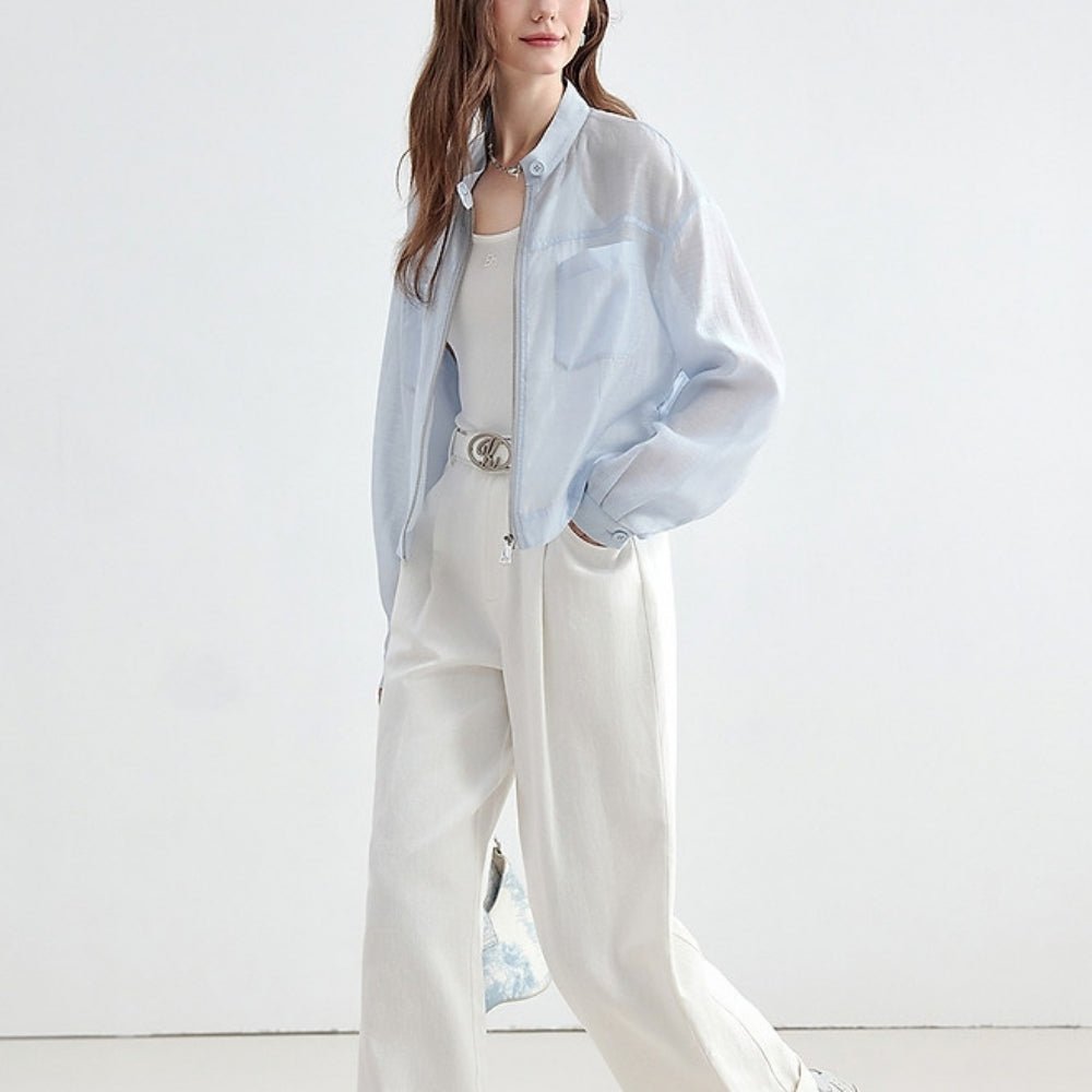 スタンドカラージップジャケット|オフィスカジュアル レディース 通販【ミレジェネ】