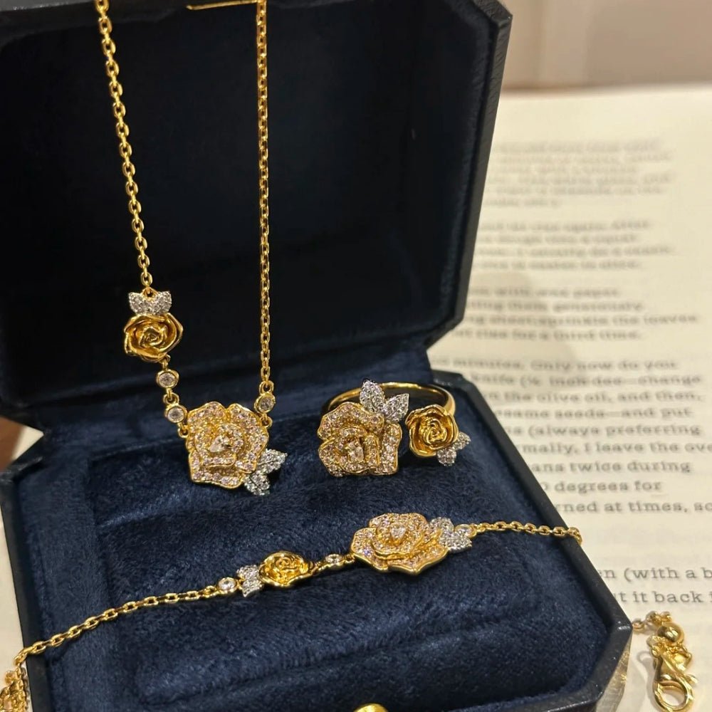 チタンローズモチーフジュエリーセット|オフィスカジュアル レディース 通販【ミレジェネ】