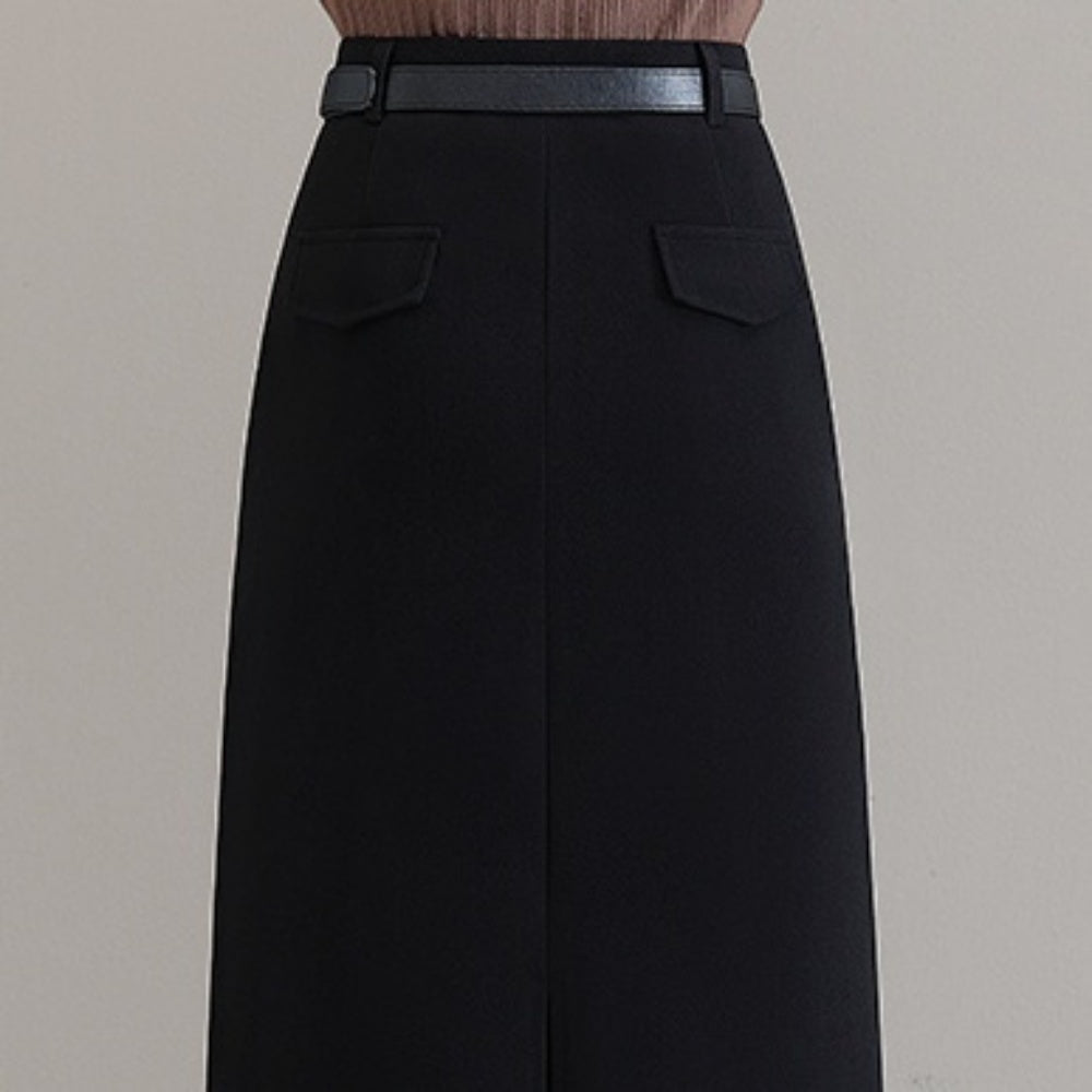 フロントポケットタイトスカート|オフィスカジュアル レディース 通販【ミレジェネ】