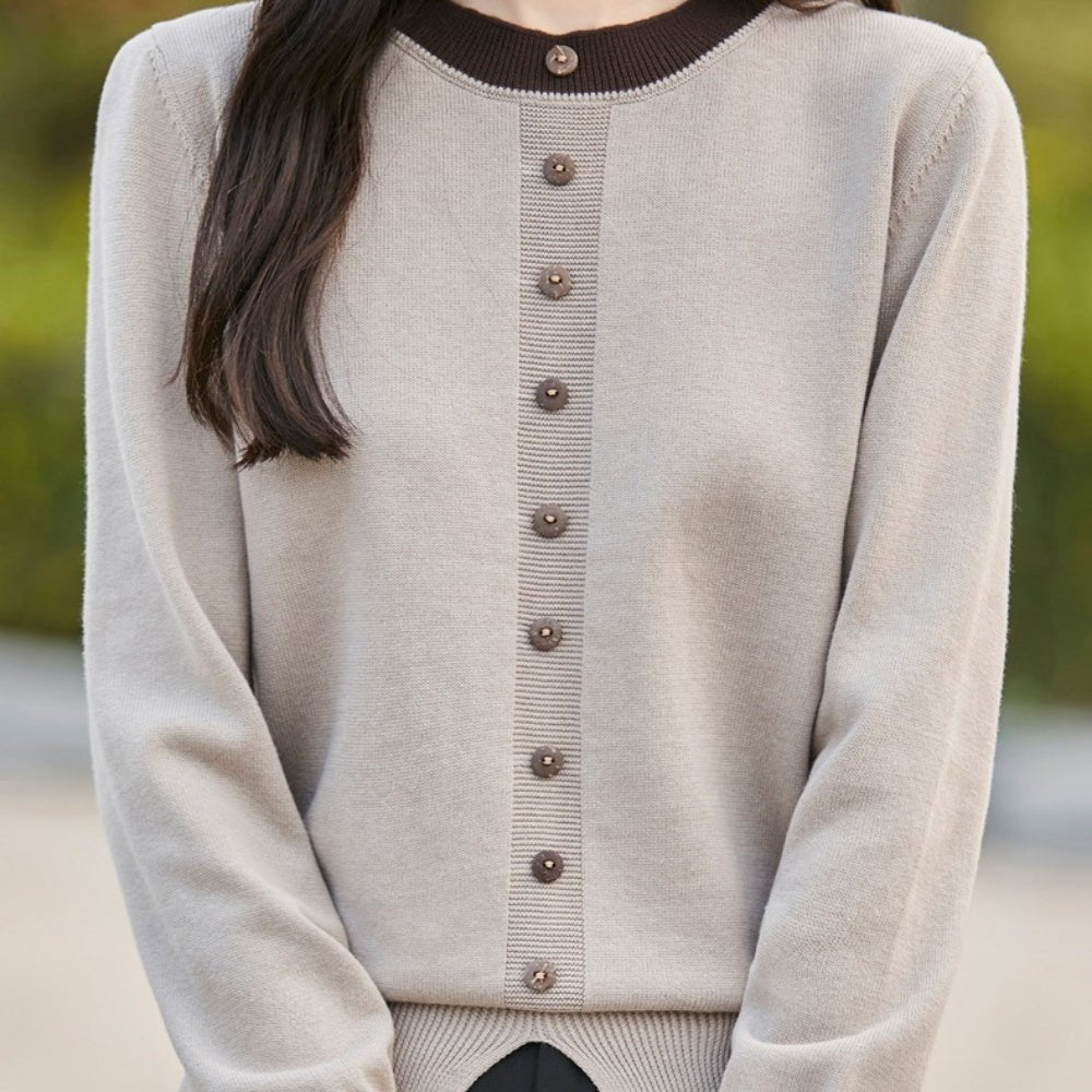 フロントスリットカーディガン風ニット|オフィスカジュアル レディース 通販【ミレジェネ】