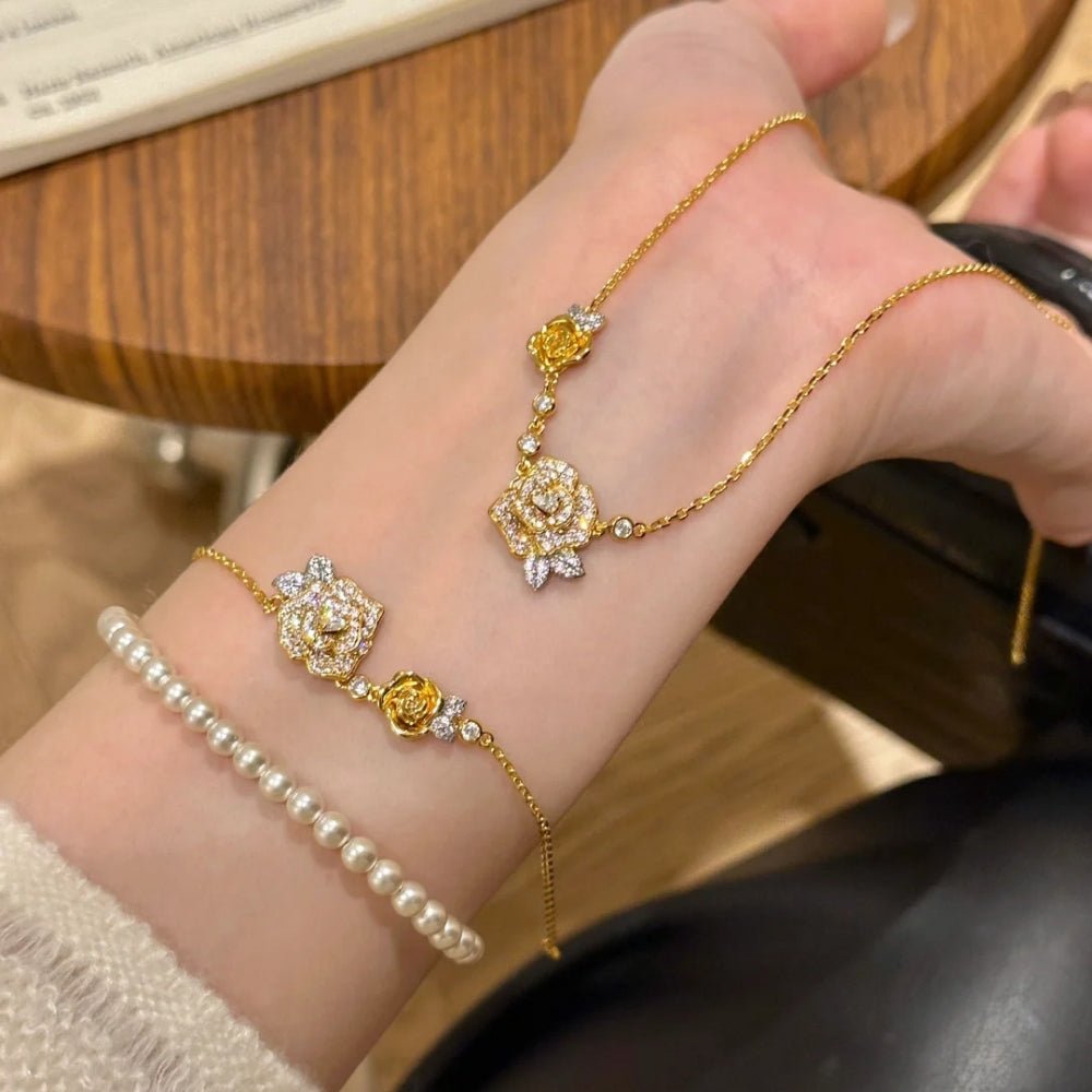 チタンローズモチーフジュエリーセット|オフィスカジュアル レディース 通販【ミレジェネ】