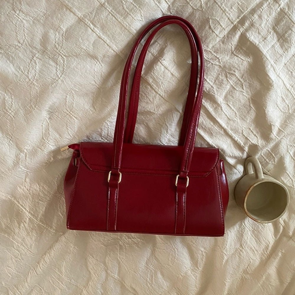 金具付き横長フラップバッグ|オフィスカジュアル レディース 通販【ミレジェネ】