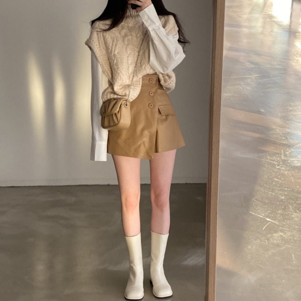 タートルネックケーブルベスト|オフィスカジュアル レディース 通販 Millennial Generation【ミレジェネ】