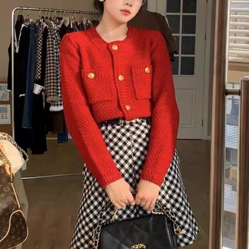 ワッフルニットカーディガン|オフィスカジュアル レディース 通販【ミレジェネ】