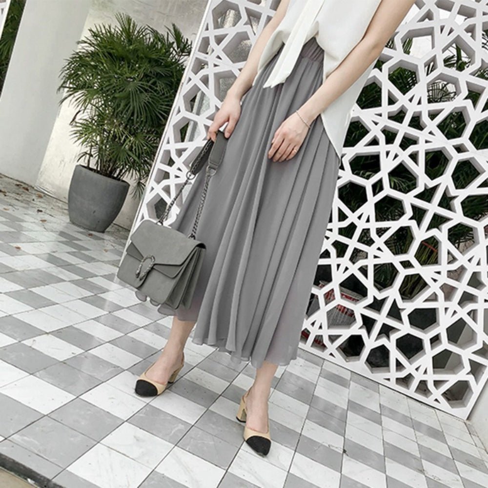 オフィスカジュアル 夏 ハイウエストドレープワイドパンツ ミレジェネ