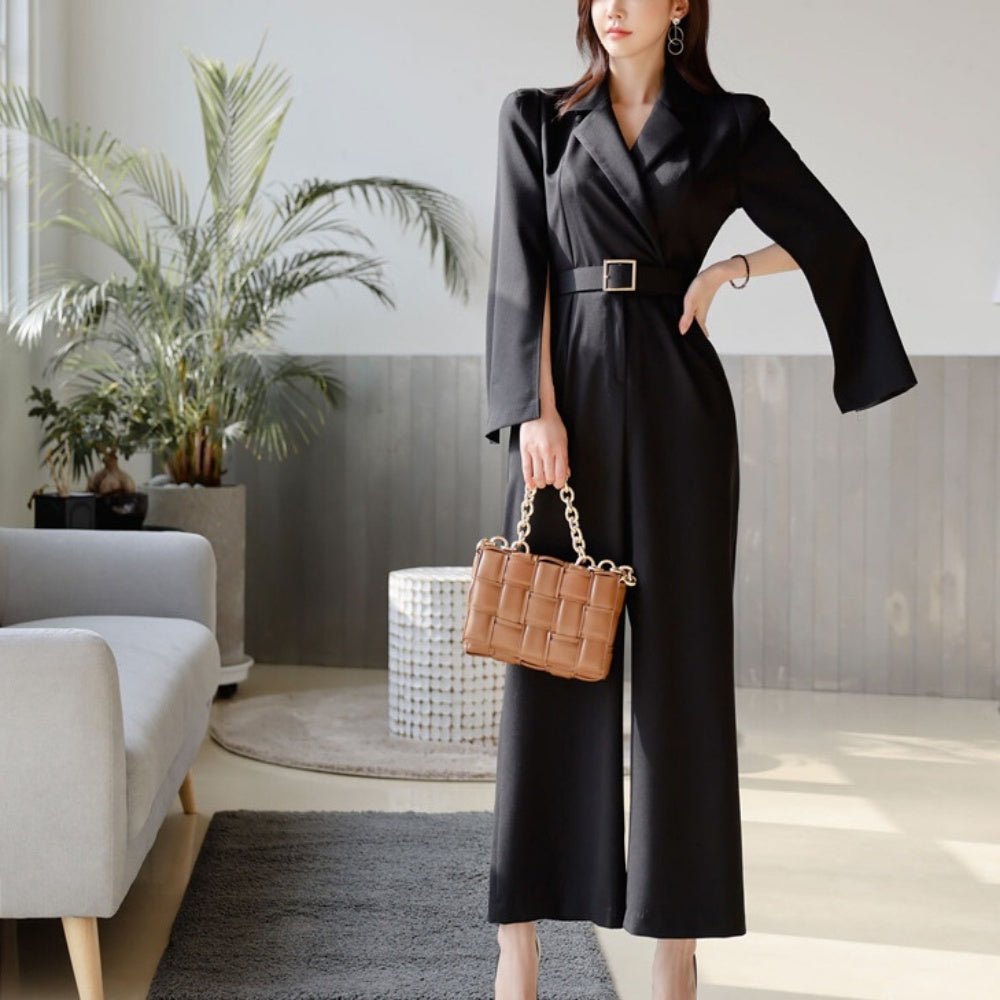 スリットスリーブオールインワン|オフィスカジュアル レディース 通販【ミレジェネ】