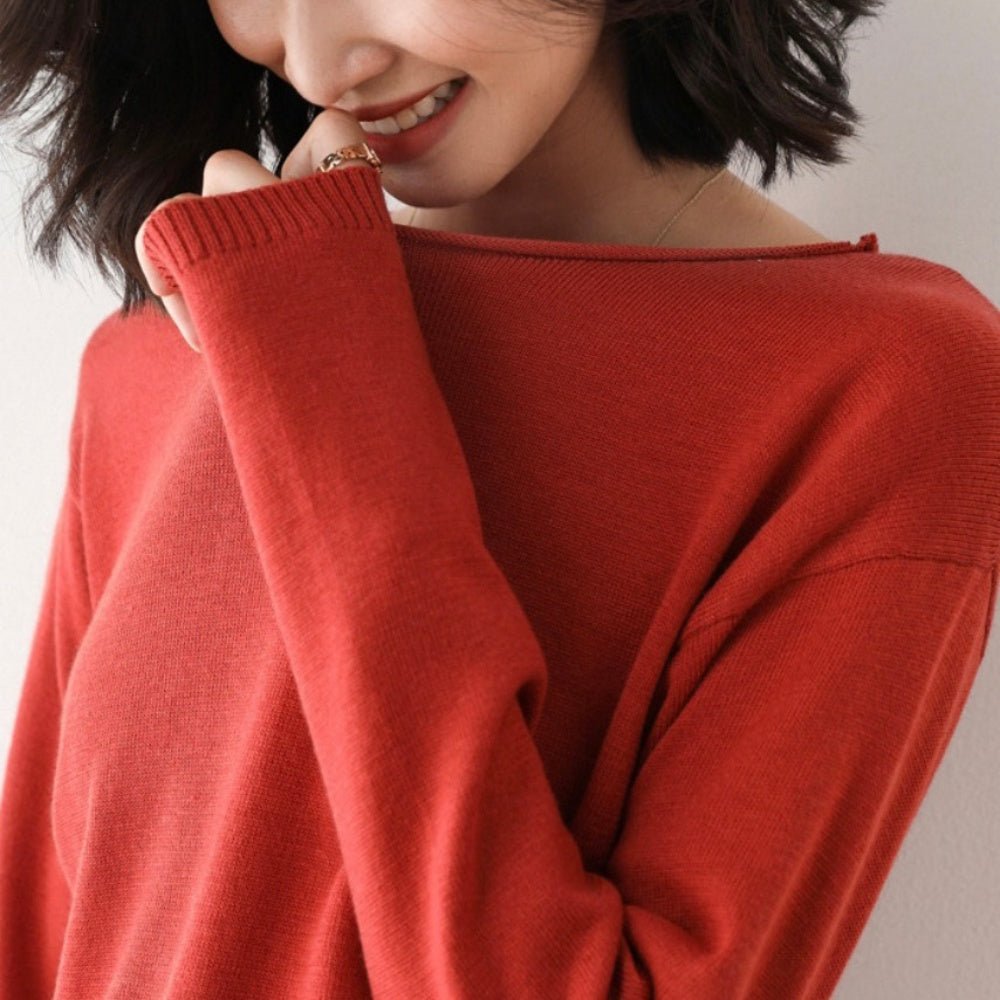 カシミヤ タッチボートネックセーター|オフィスカジュアル レディース 通販【ミレジェネ】