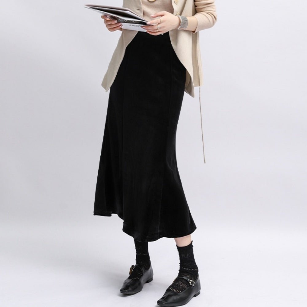 ベルベットマーメイドスカート|オフィスカジュアル レディース 通販【ミレジェネ】