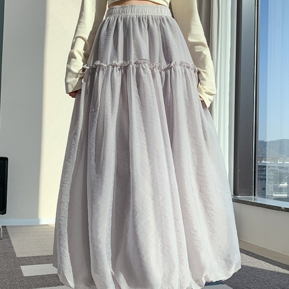 シフォンマキシバルーンスカート|オフィスカジュアル レディース 通販【ミレジェネ】