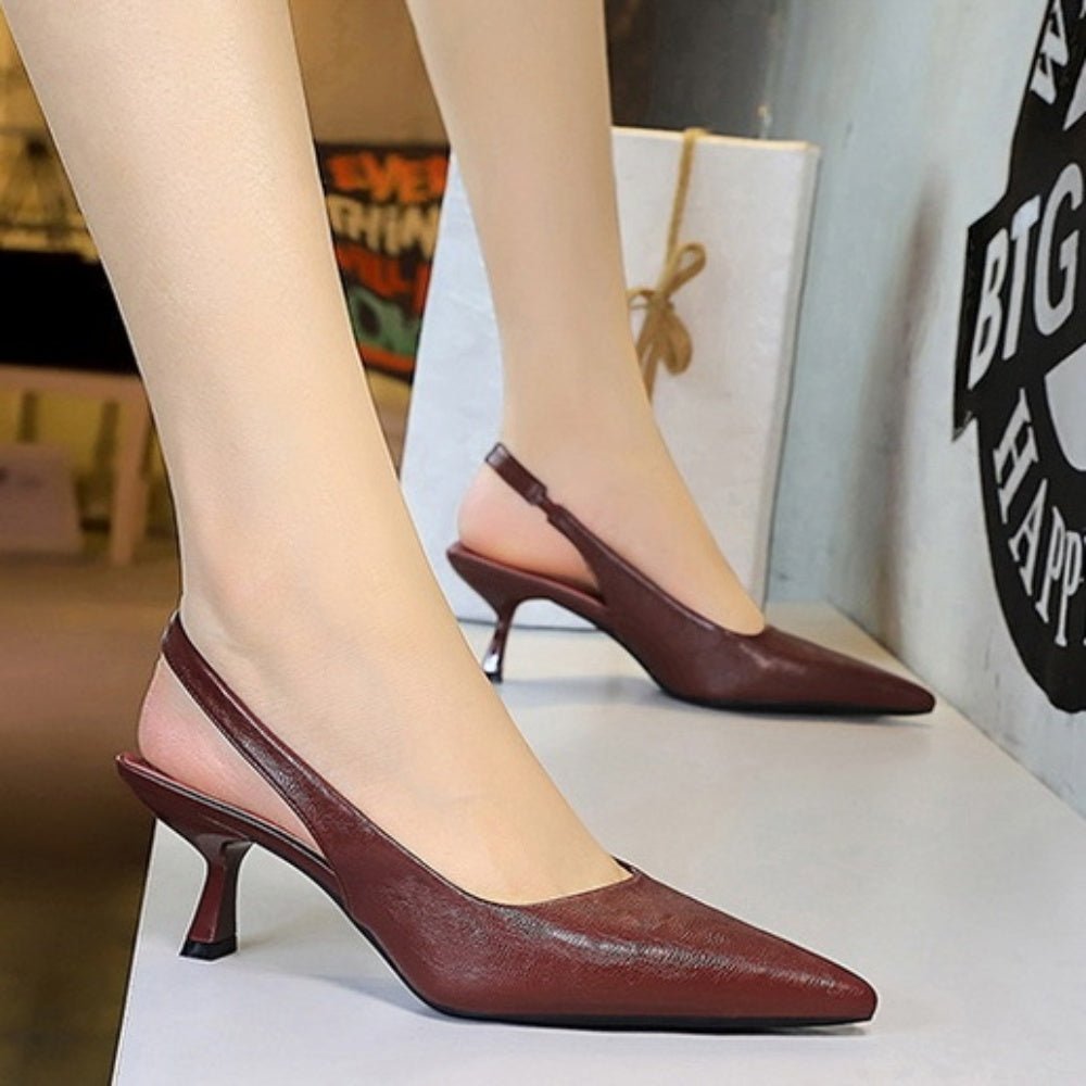 ポインテッドスリングバックパンプス|オフィスカジュアル レディース 通販【ミレジェネ】