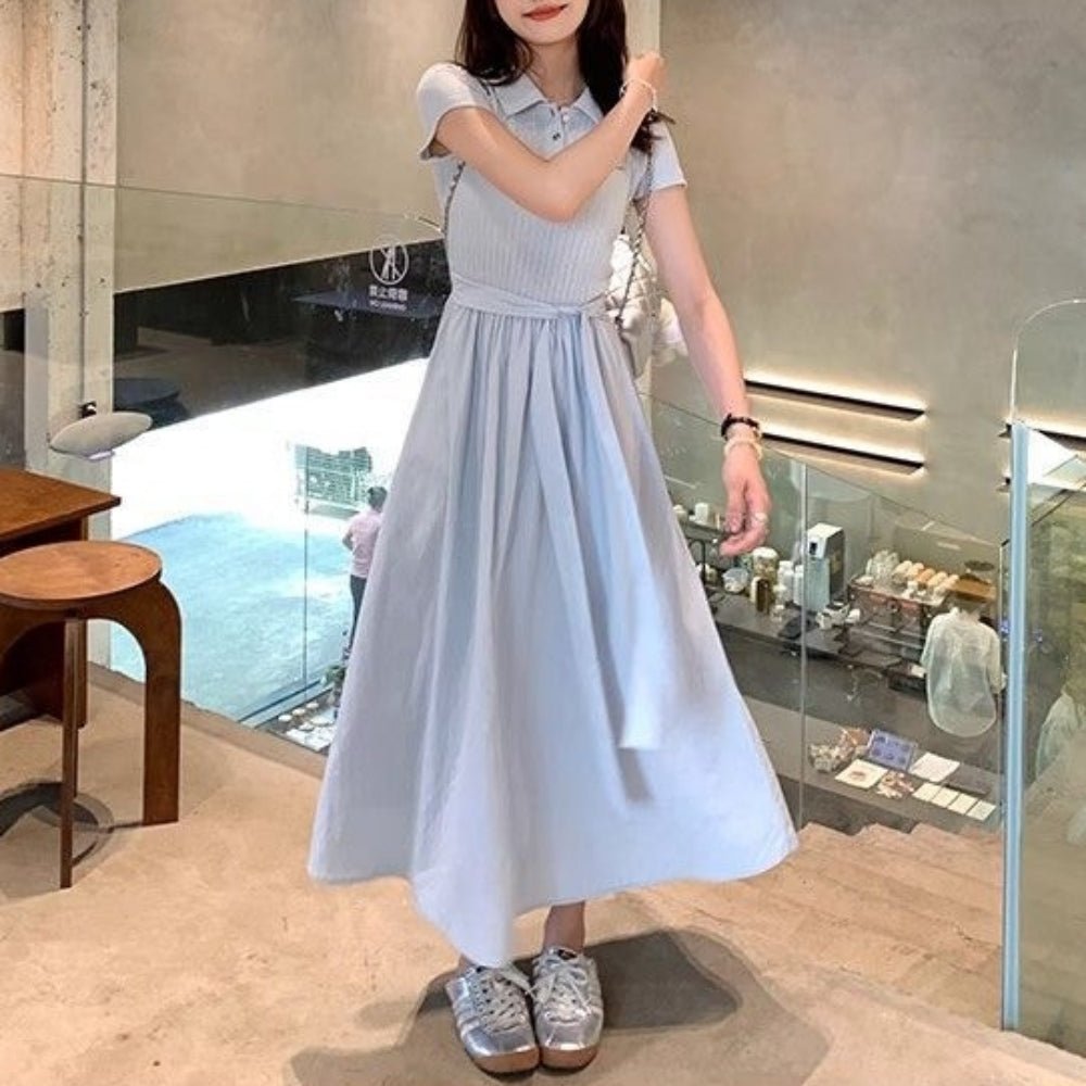 ポロドッキング半袖ワンピース|オフィスカジュアル レディース 通販【ミレジェネ】