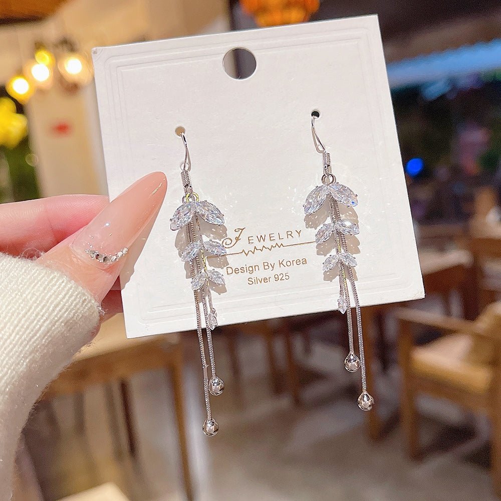 リーフドロップフリンジピアス|オフィスカジュアル レディース 通販【ミレジェネ】