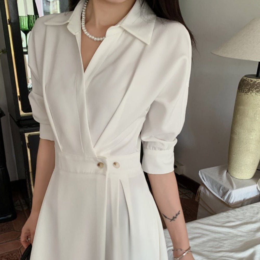 カシュクールワンピース|オフィスカジュアル レディース 通販 Millennial Generation【ミレジェネ】