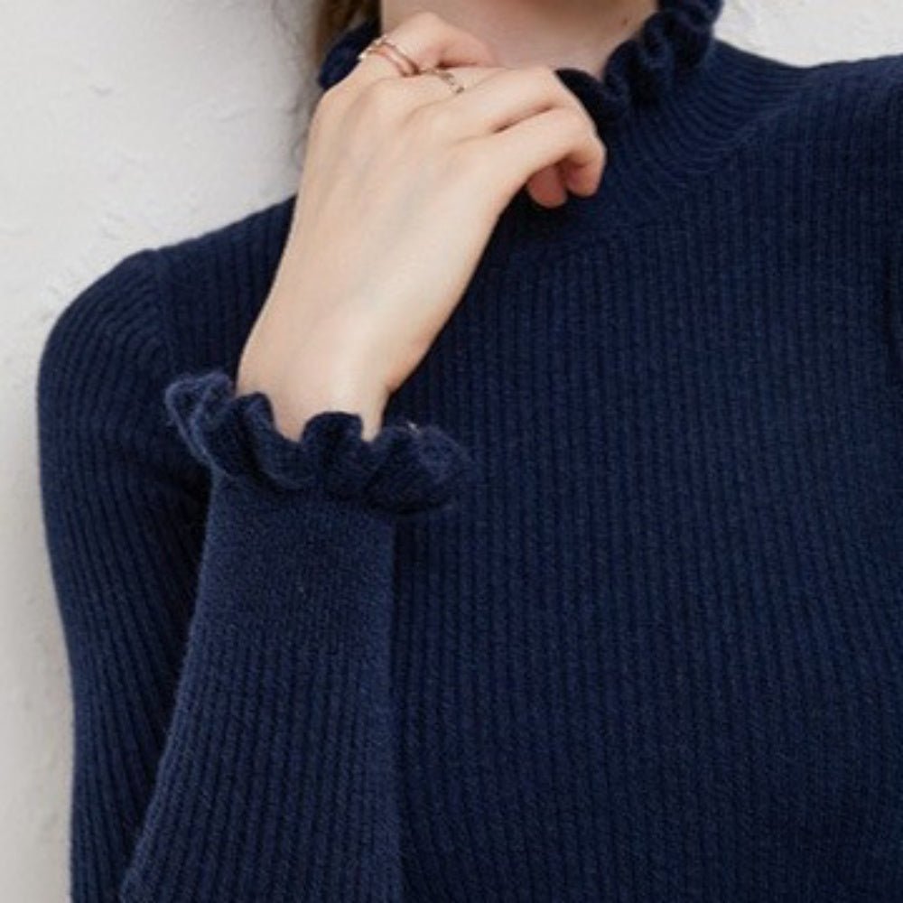 メロウフリルハイゲージニット|オフィスカジュアル レディース 通販 Millennial Generation【ミレジェネ】