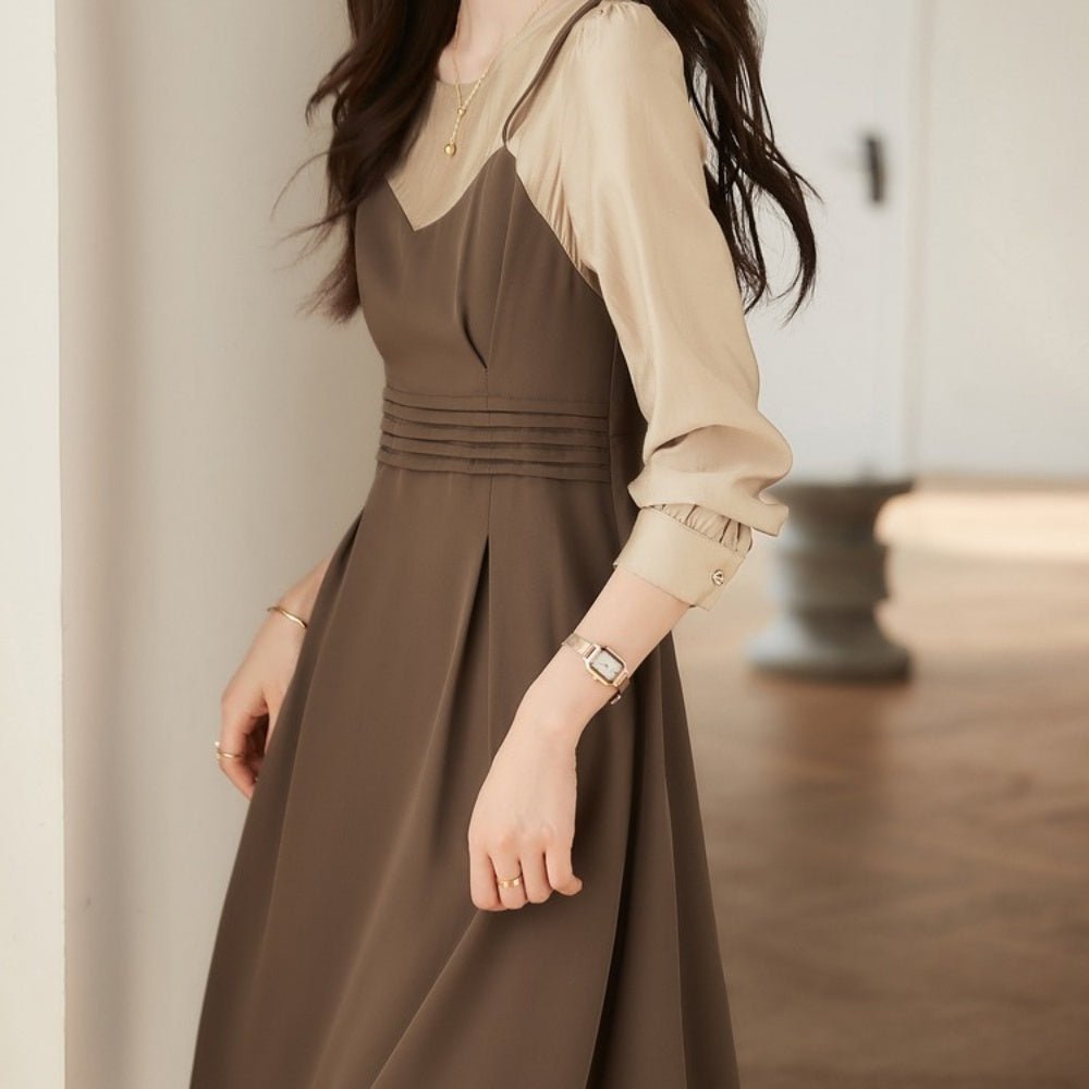 ドッキングフレアワンピース|オフィスカジュアル レディース 通販【ミレジェネ】