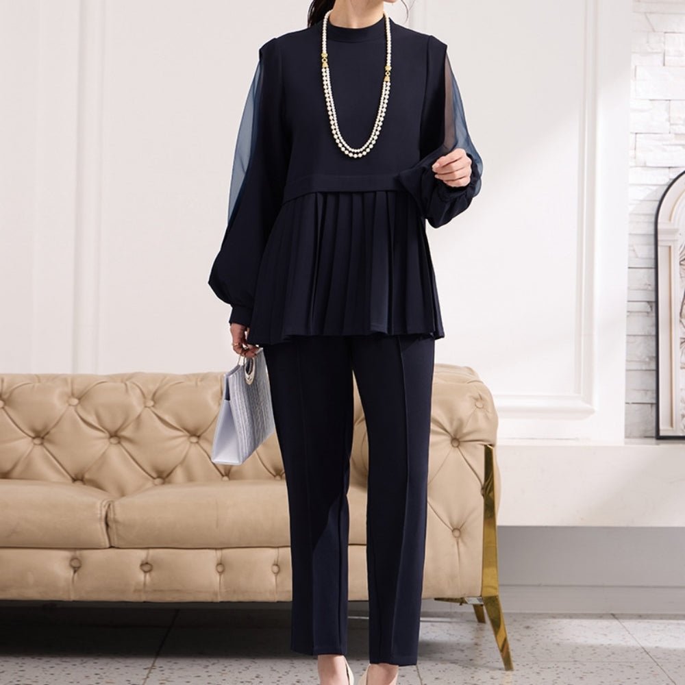 ペプラムシアーエレガントセットアップ|オフィスカジュアル レディース 通販【ミレジェネ】