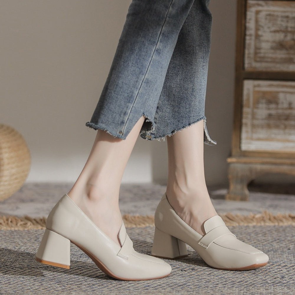 ベーシックヒールローファー|オフィスカジュアル レディース 通販 Millennial Generation【ミレジェネ】