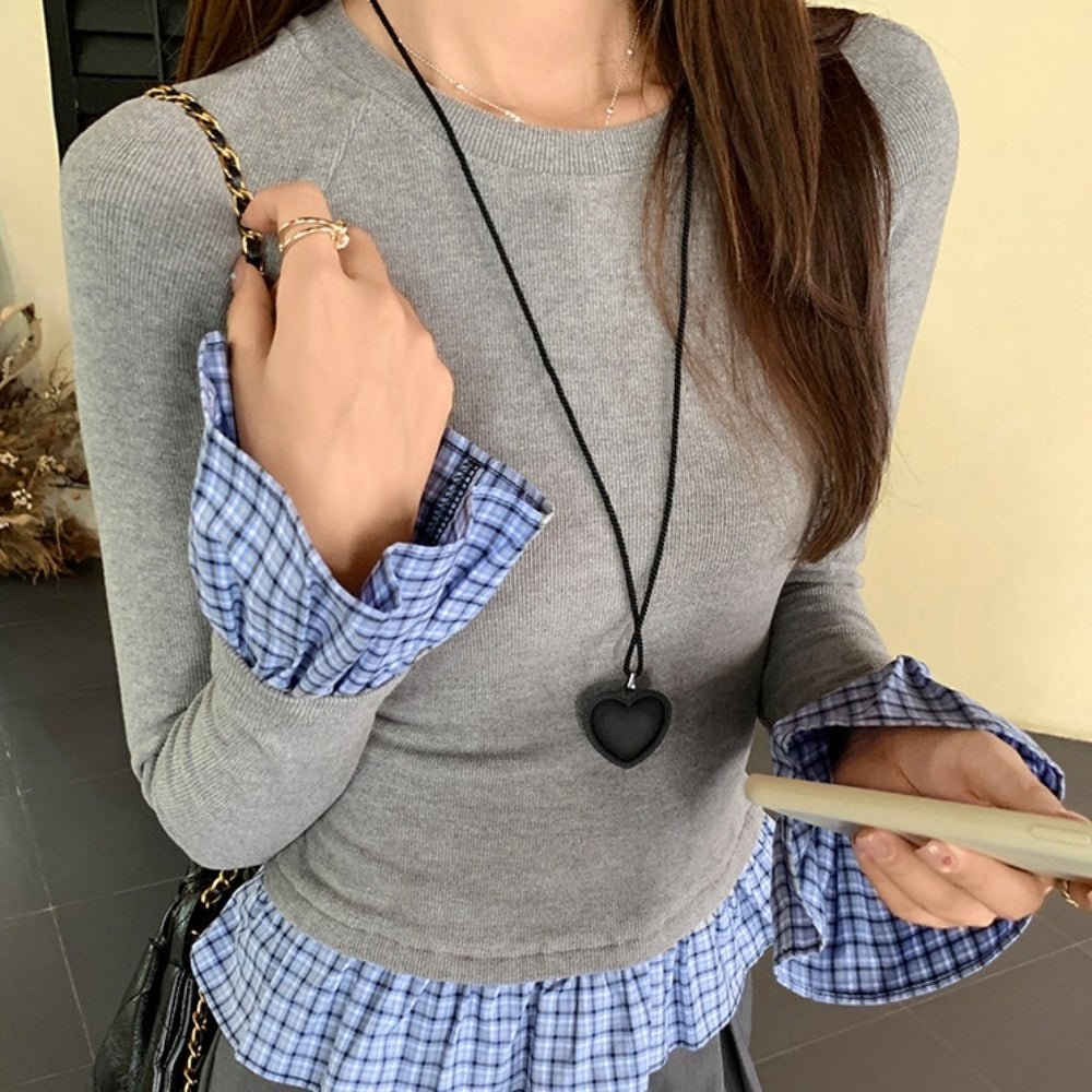 オフィスカジュアル 冬 袖フリルニット ミレジェネ