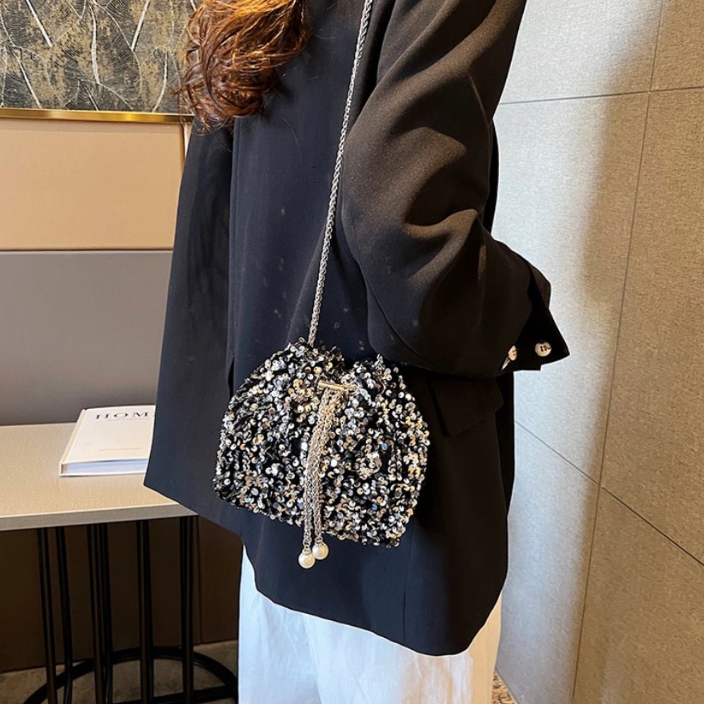 スパンコール巾着 ミニショルダーバッグ|オフィスカジュアル レディース 通販【ミレジェネ】
