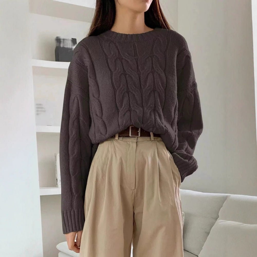 ケーブル編みゆったりニット|オフィスカジュアル レディース 通販【ミレジェネ】