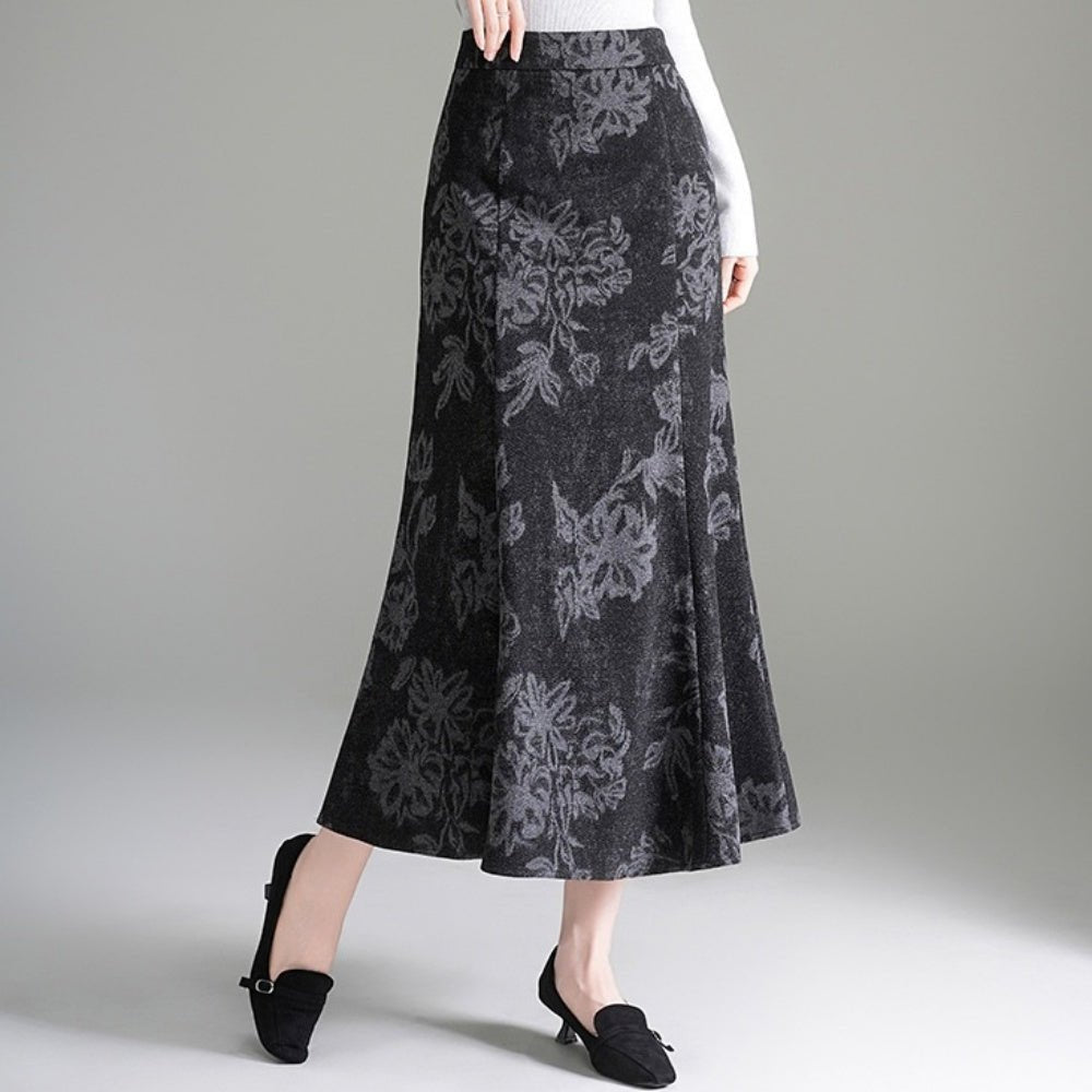 フラワープリントマーメイドスカート|オフィスカジュアル レディース 通販【ミレジェネ】
