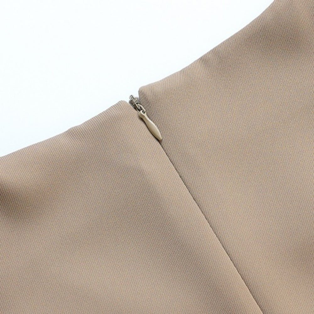 ウエストドレープ半袖ワンピース|オフィスカジュアル レディース 通販【ミレジェネ】