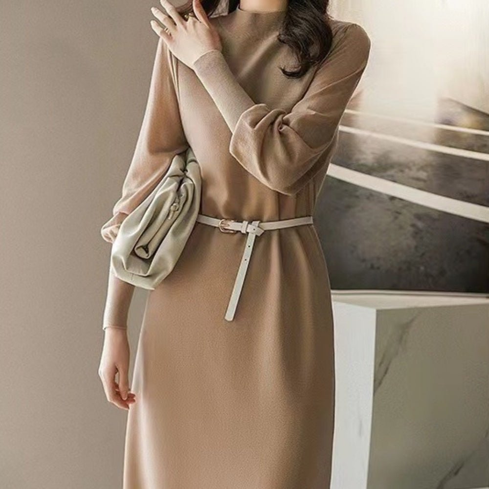 クルーネックニットワンピース|オフィスカジュアル レディース 通販【ミレジェネ】