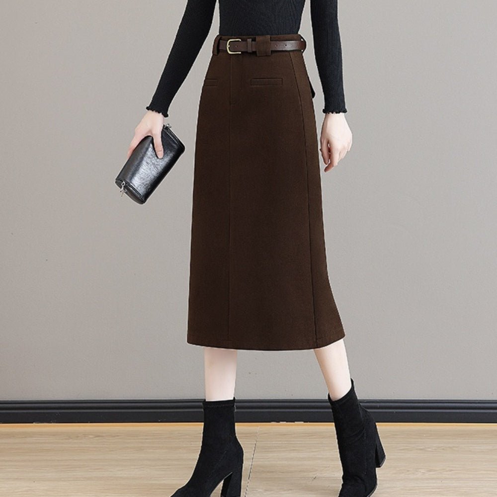 フロントポケットタイトスカート|オフィスカジュアル レディース 通販【ミレジェネ】