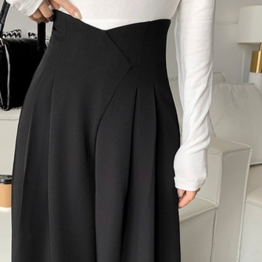 ラップ風ハイウエストスラックスパンツ|オフィスカジュアル レディース 通販【ミレジェネ】