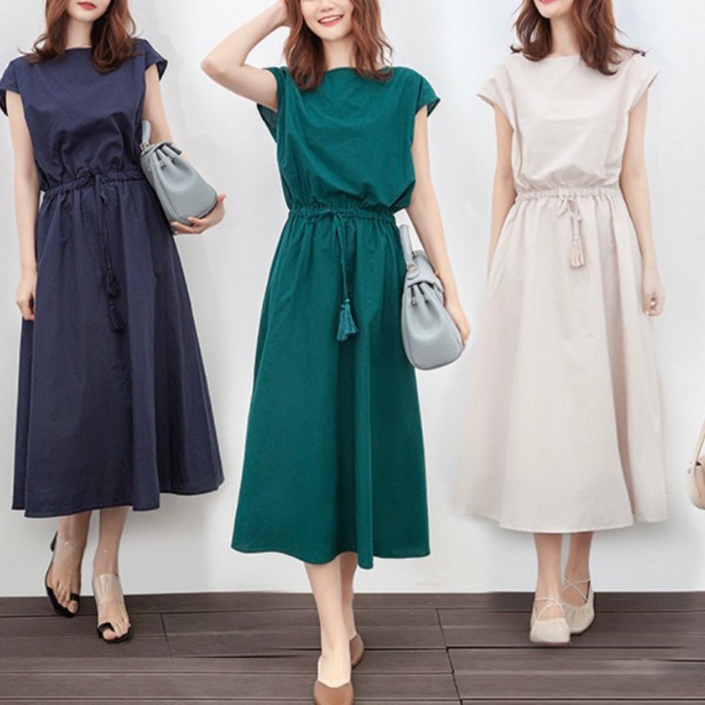 ウェストギャザースクエアネックワンピース|オフィスカジュアル レディース 通販【ミレジェネ】