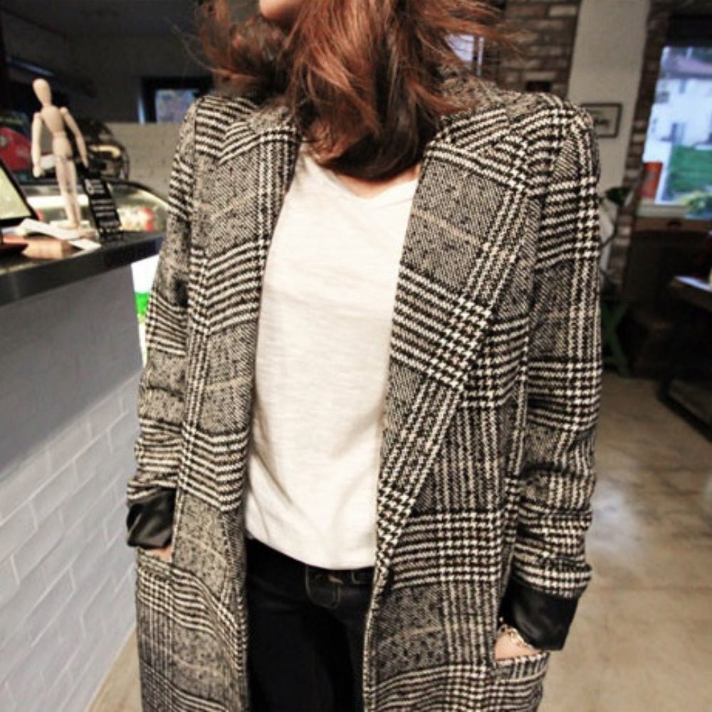 チェック柄ロングチェスターコート|オフィスカジュアル レディース 通販【ミレジェネ】