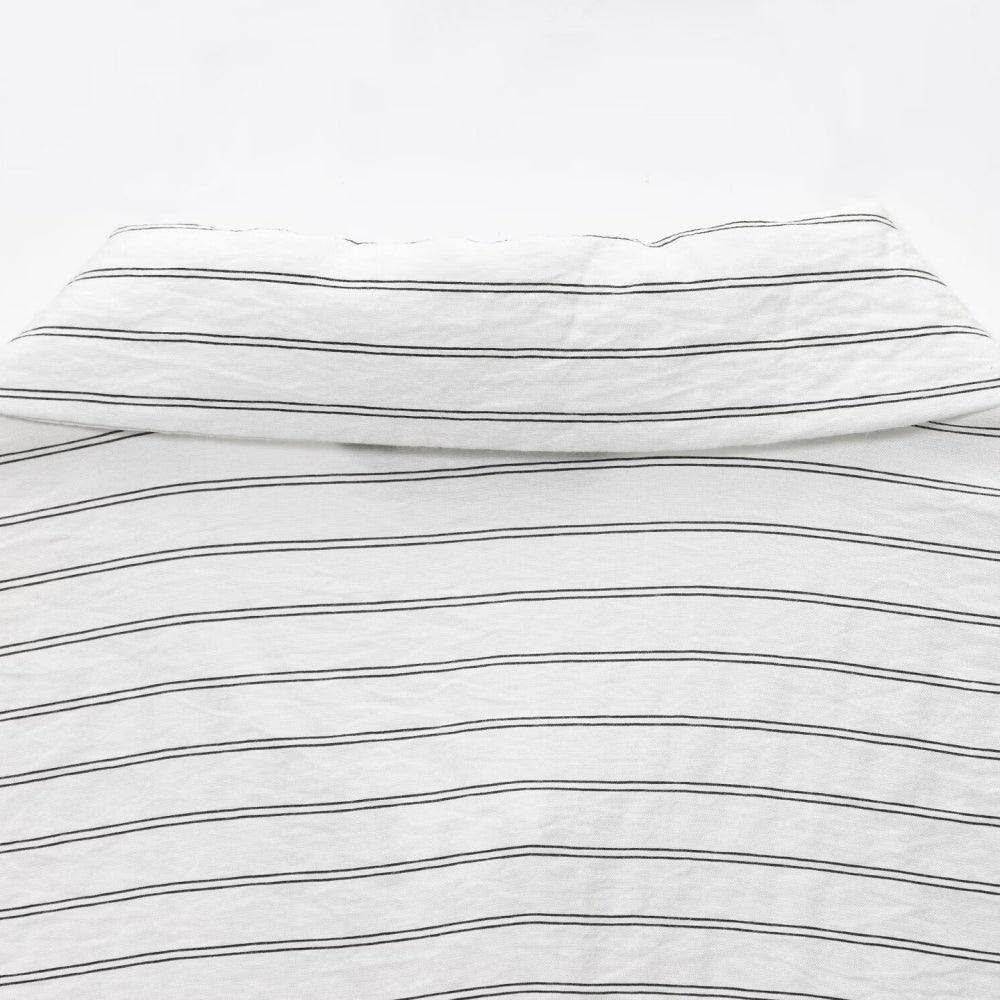 フラワーレースストライプシャツ|オフィスカジュアル レディース 通販【ミレジェネ】