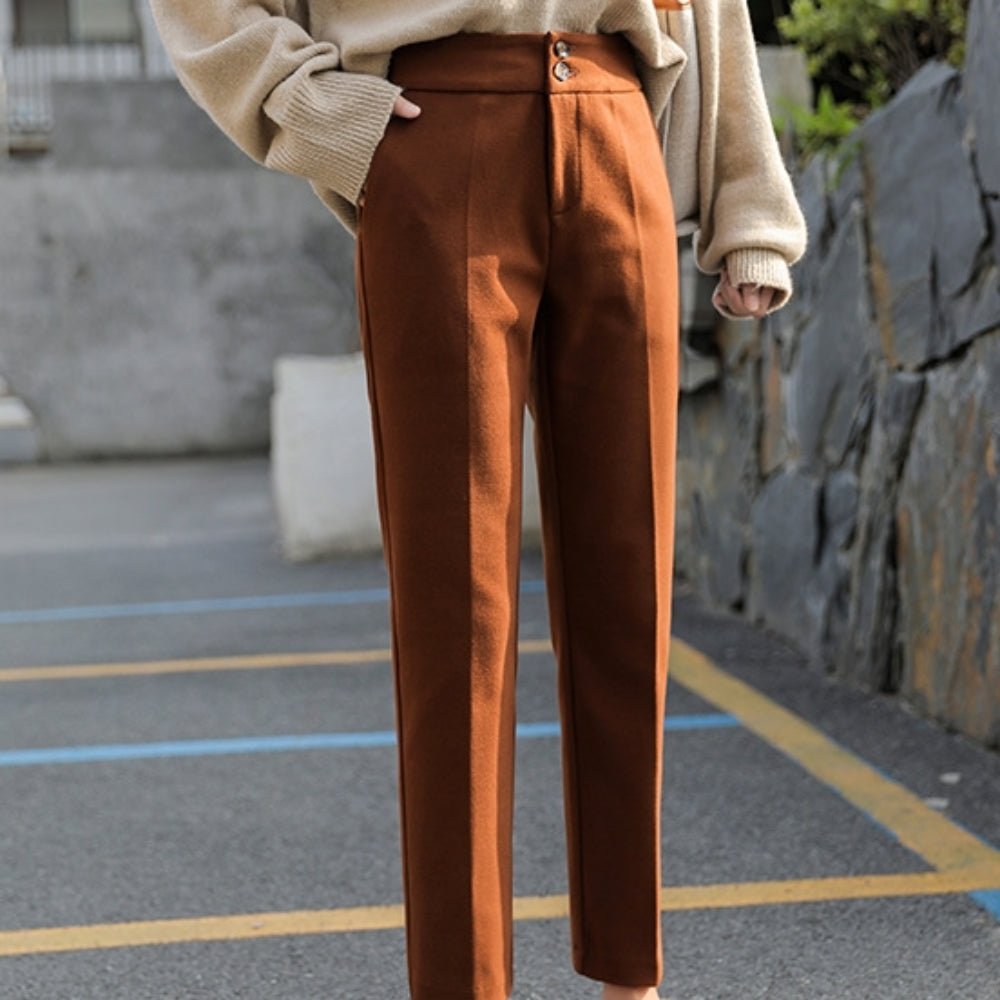 ウール地クロップドパンツ|オフィスカジュアル レディース 通販【ミレジェネ】