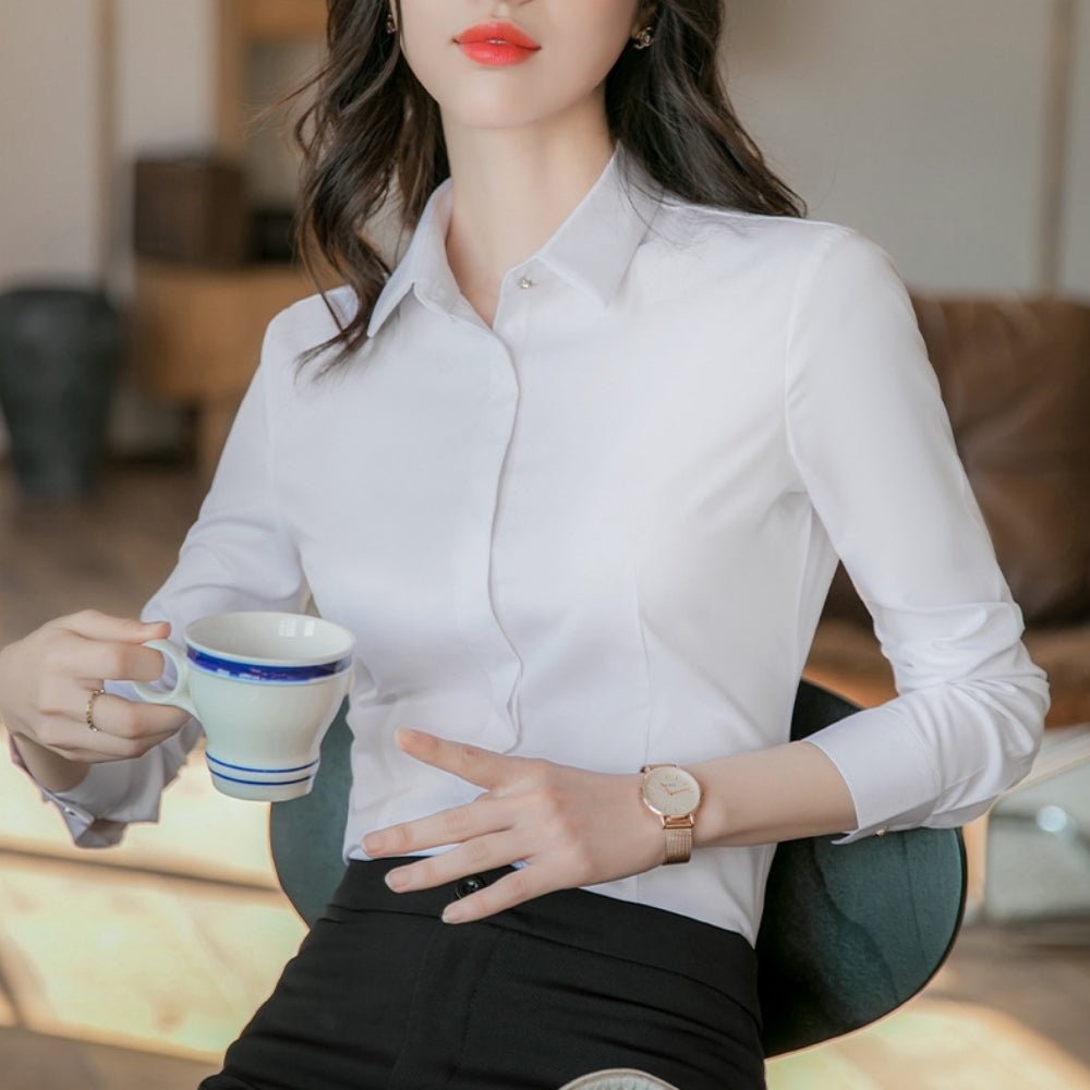 吸水速乾ストレッチシャツ|オフィスカジュアル レディース 通販【ミレジェネ】