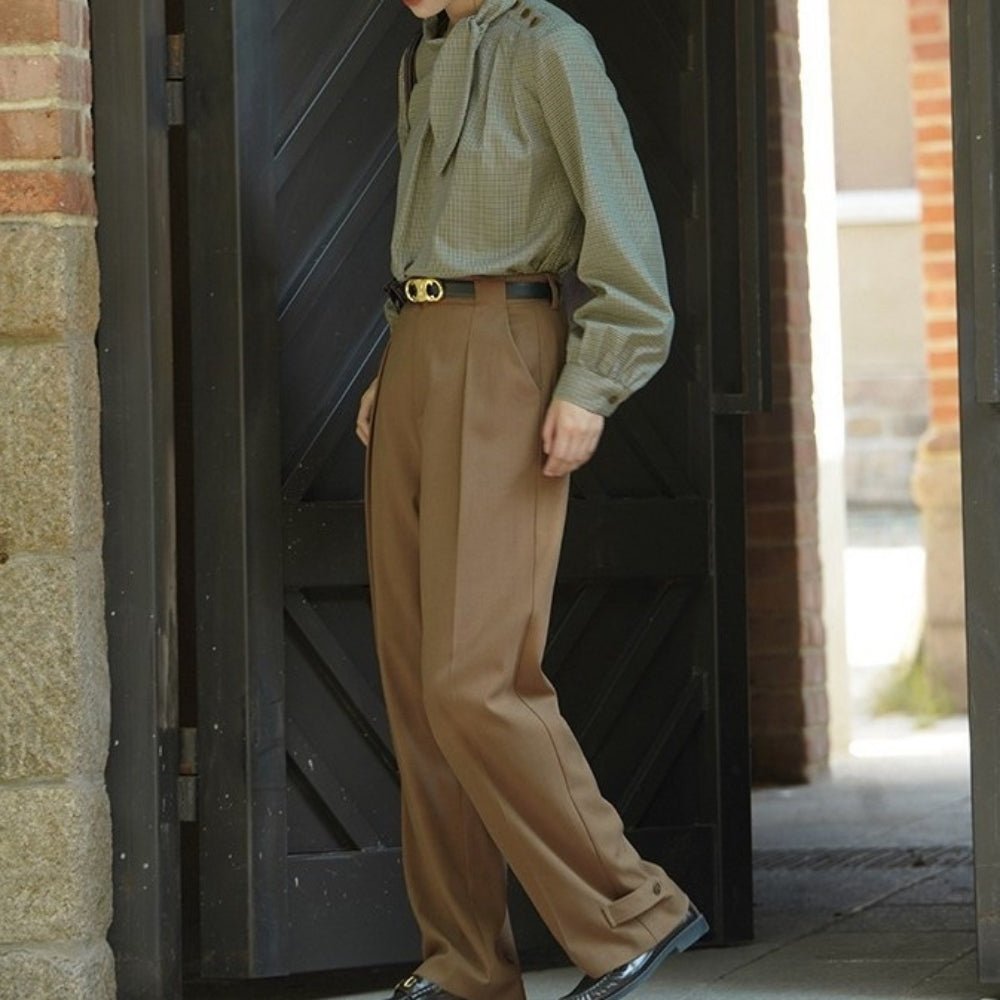 スカーフタイチェックブラウス|オフィスカジュアル レディース 通販【ミレジェネ】