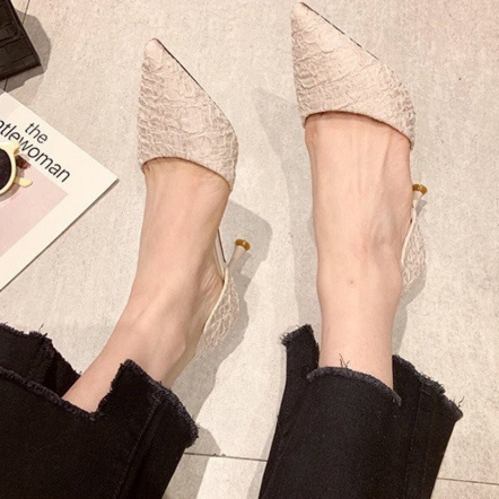 ツイード風セパレートパンプス|オフィスカジュアル レディース 通販【ミレジェネ】