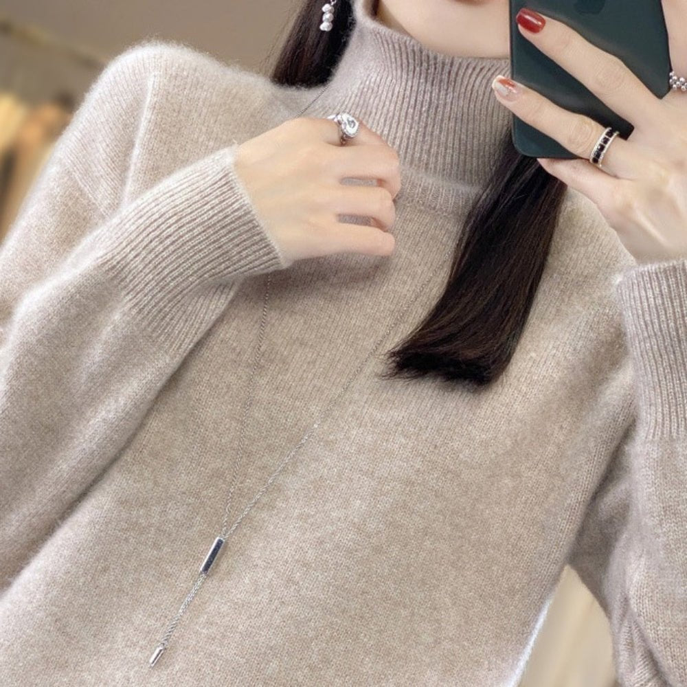 ヘアリータートルネックニット|オフィスカジュアル レディース 通販【ミレジェネ】