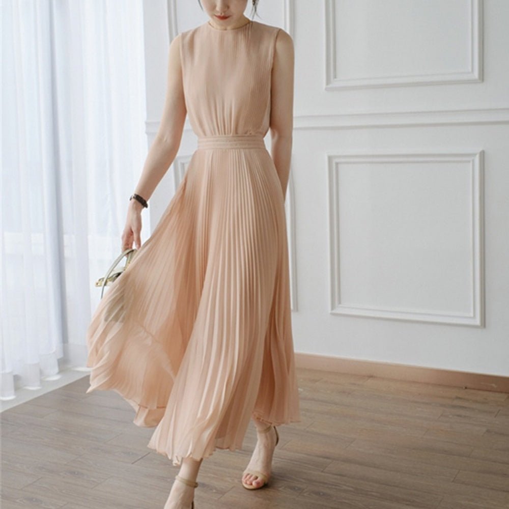 ノースリーブプリーツワンピース|オフィスカジュアル レディース 通販【ミレジェネ】